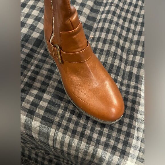 Wild Diva Mid Calf Cognac Boots - Picture 16 of 16